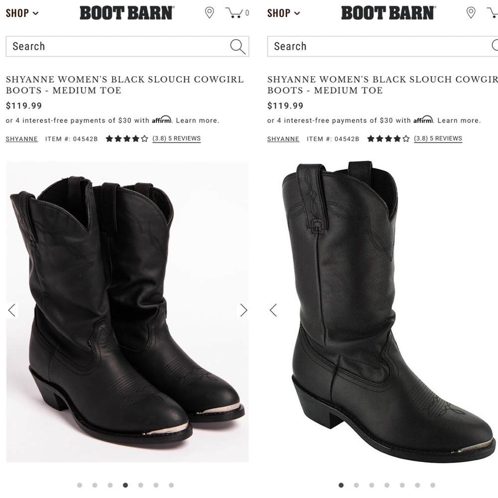 Black Shyanne Slouch Cowgirl Boots